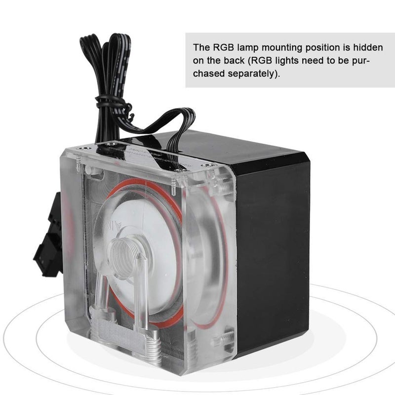 Ciglow Water Cooling Pump, 800L/H PC Water Cooling Integrated Mute Support PWM for CPU Cooling System. - Image 5